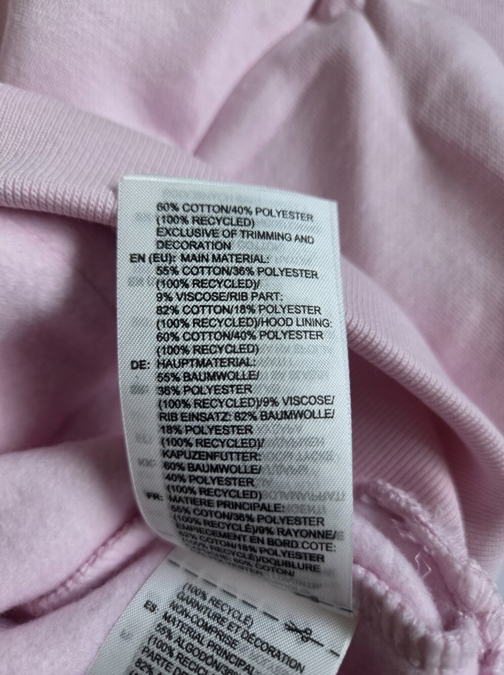 Adidas Pink Hoodie with Floral Trefoil Logo. - Picture 8 of 8